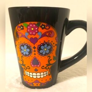 Cocinaware Day of The Dead Sugar Skull Ceramic Mug / Coffee Cup New